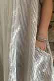 Salcombe Chalk Stripe Cotton Cocoon Dress Stone
